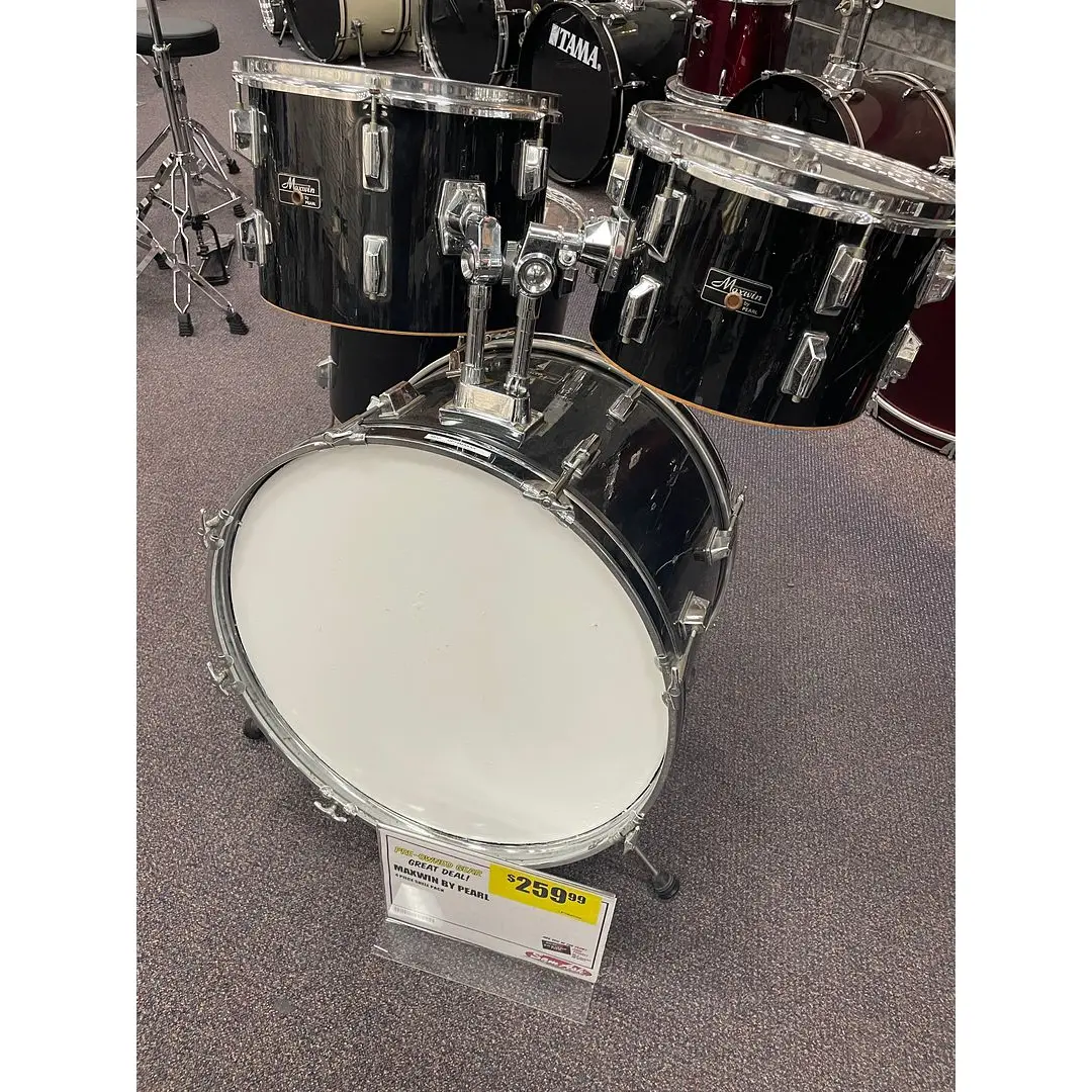 Pearl Maxwin Drum Shell Pack (4 Bagian) Hitam